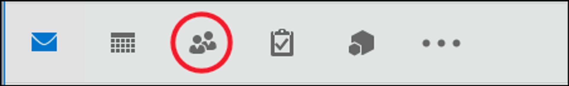 outlook compact navigation bar screenshot