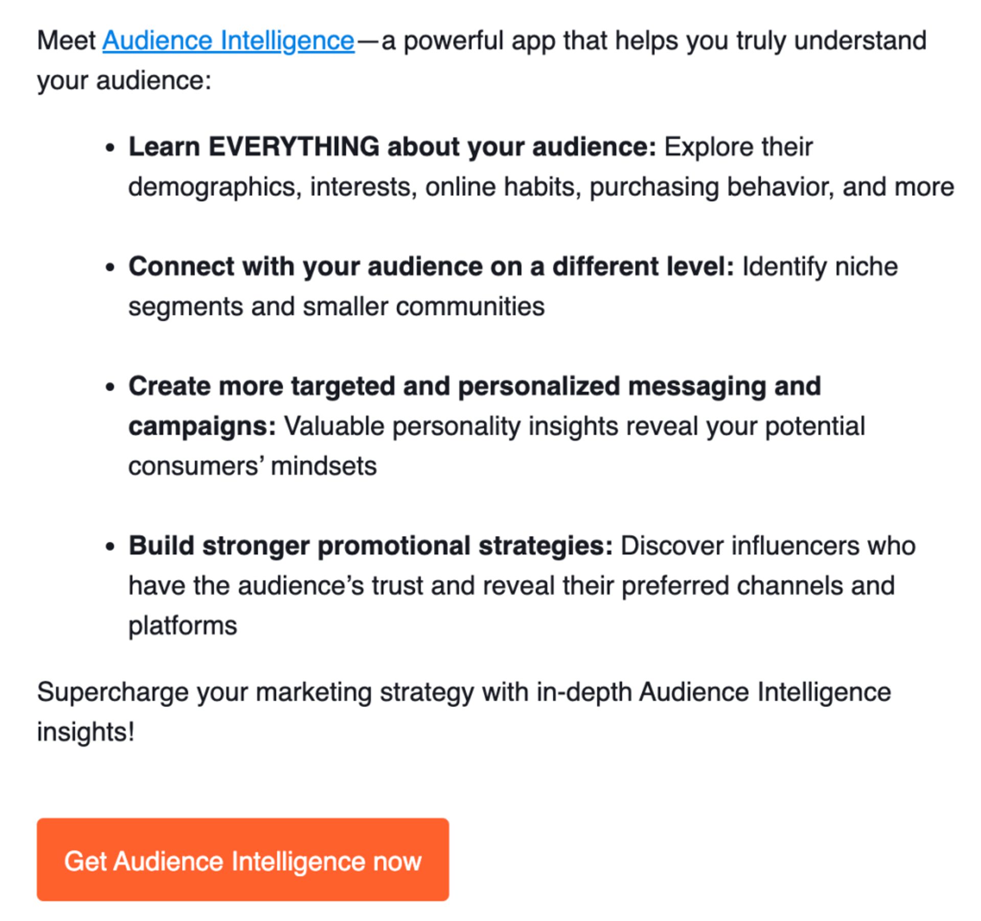 marketing email from semrush