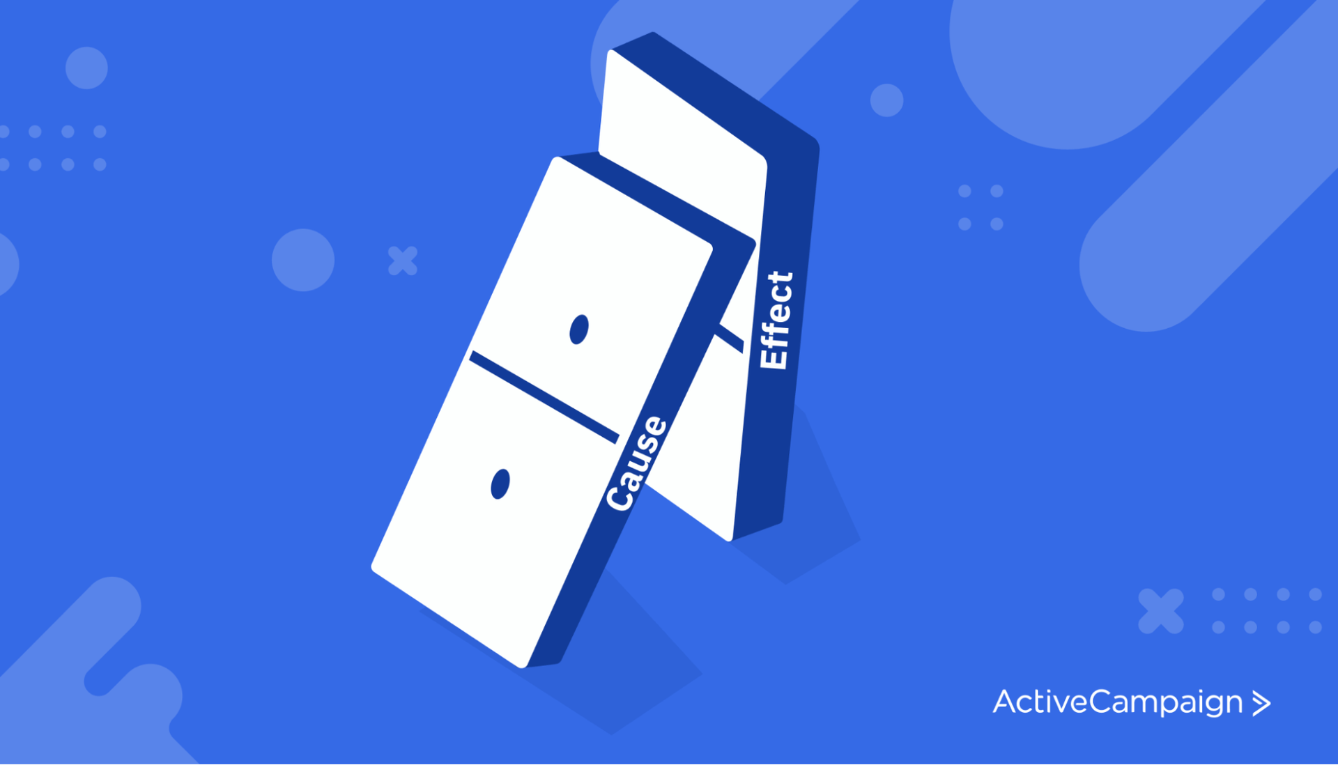 A domino falling and hitting another domino