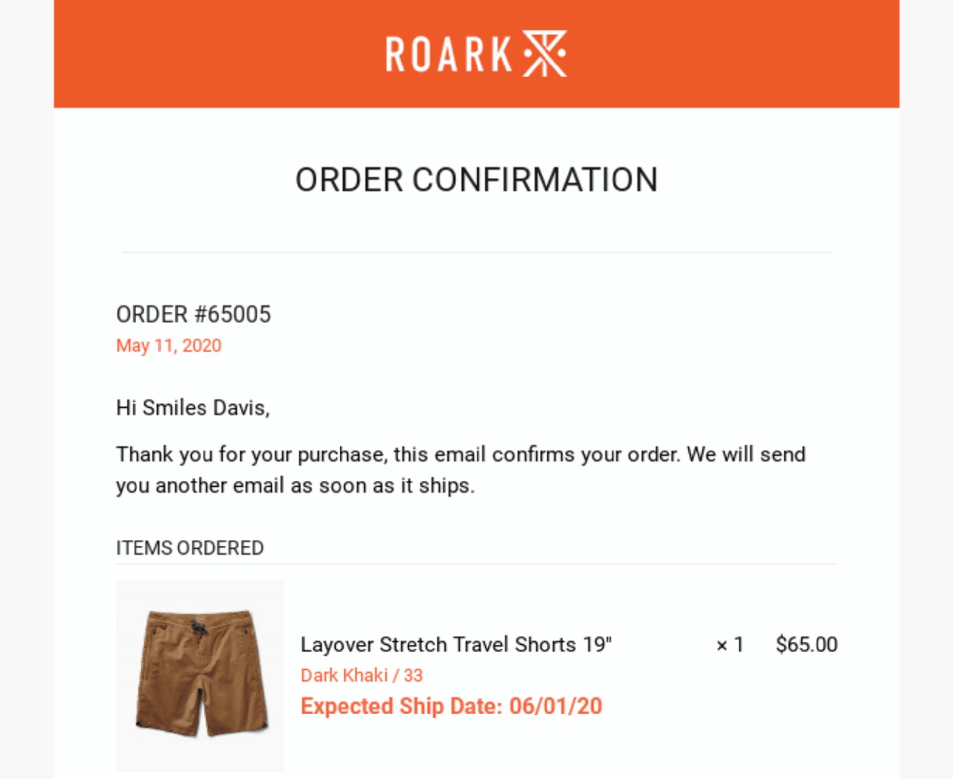 Personalizing confirmation emails