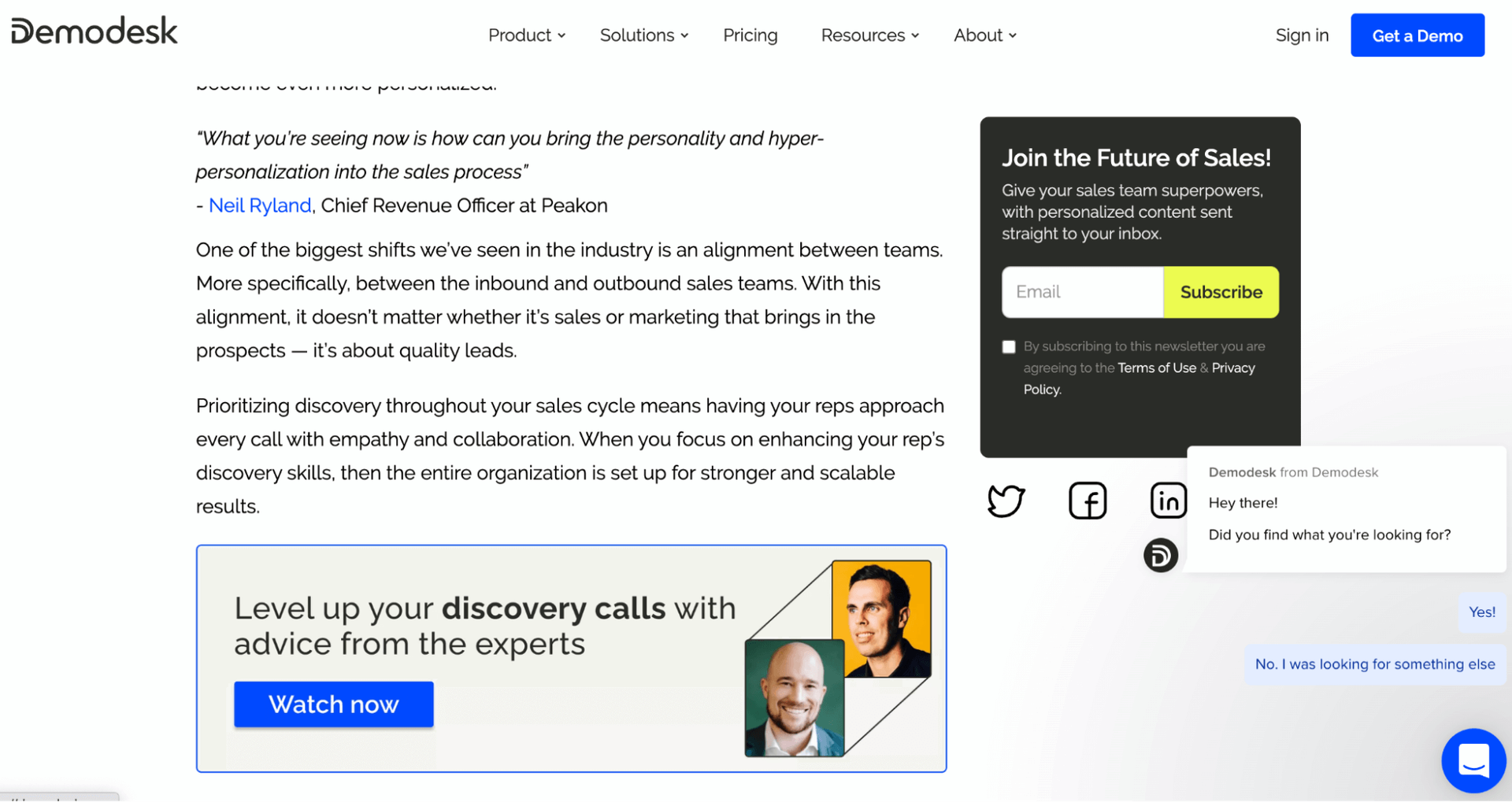 demodesk lead magnet