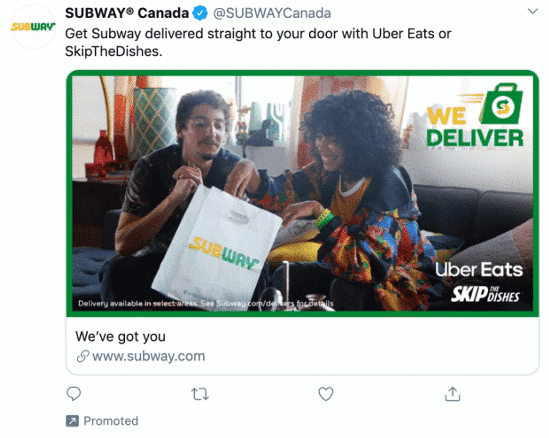 subway twitter ad