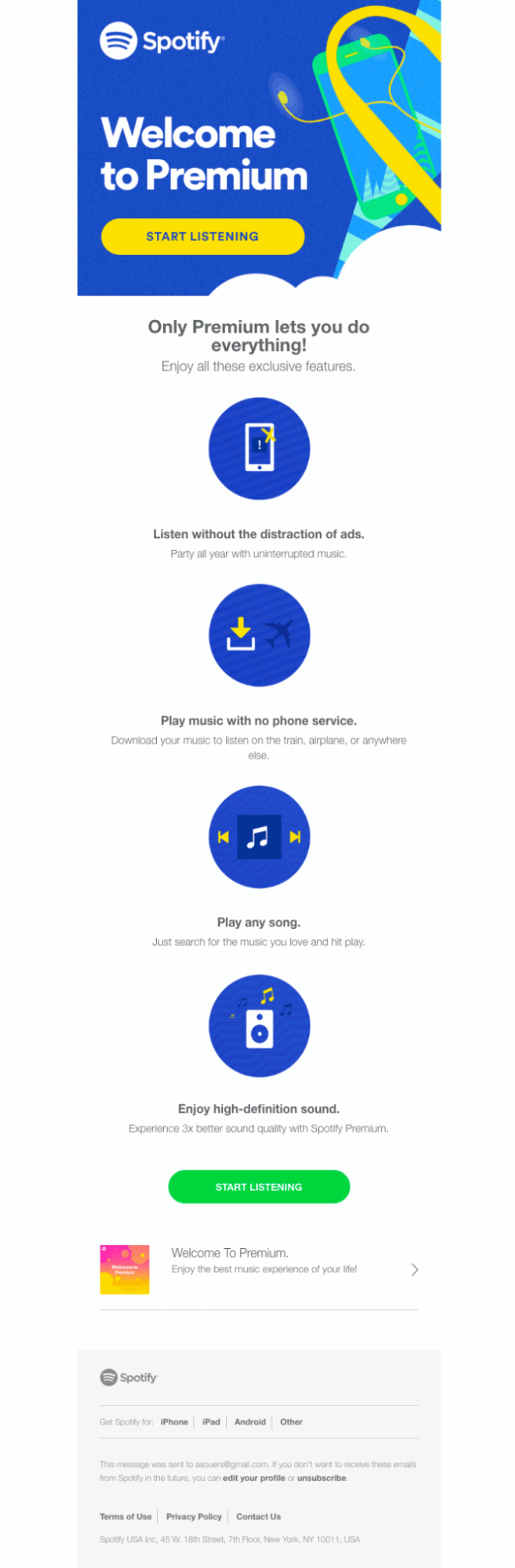 automated welcome email