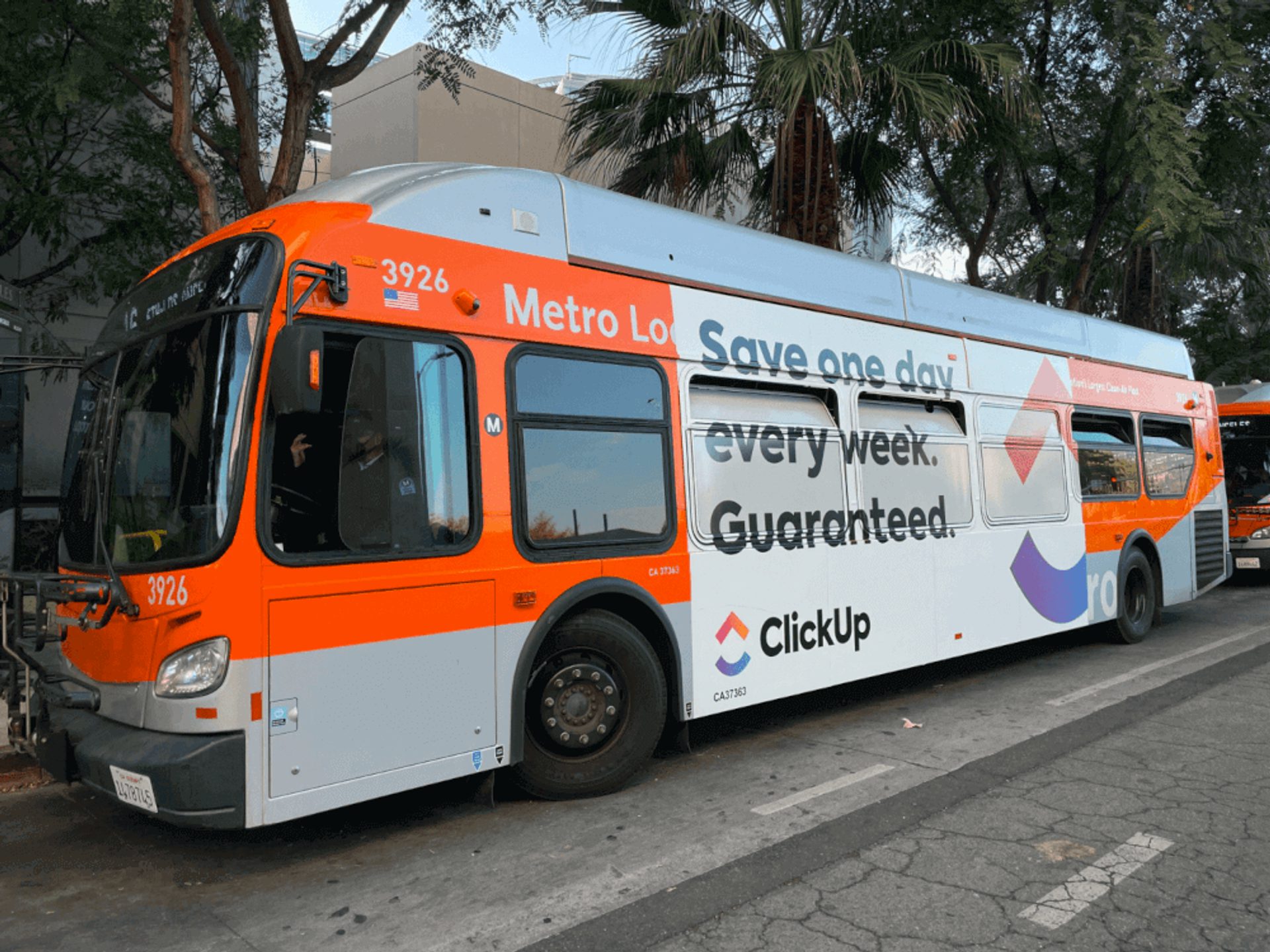 ClickUp Bus Ad