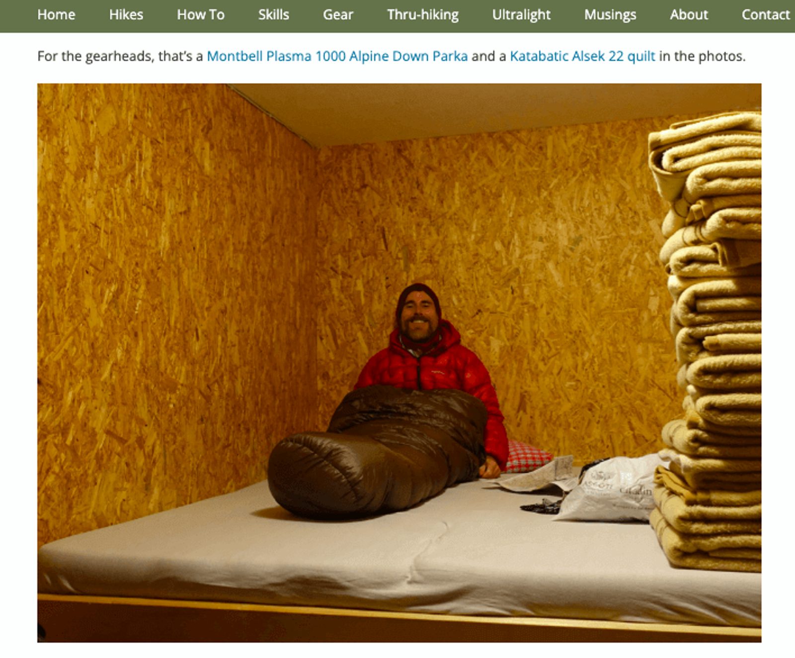 A blog post about hiking