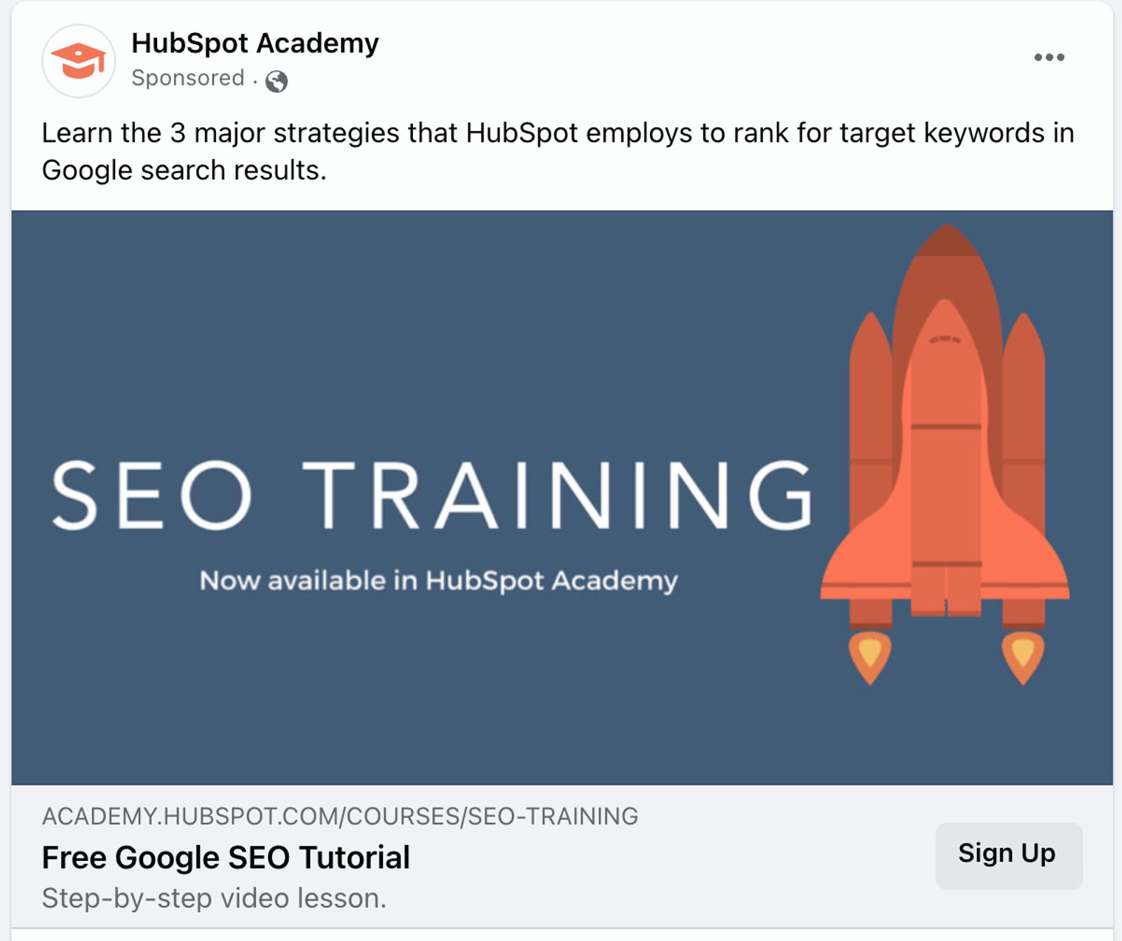 HubSpot Facebook Ad