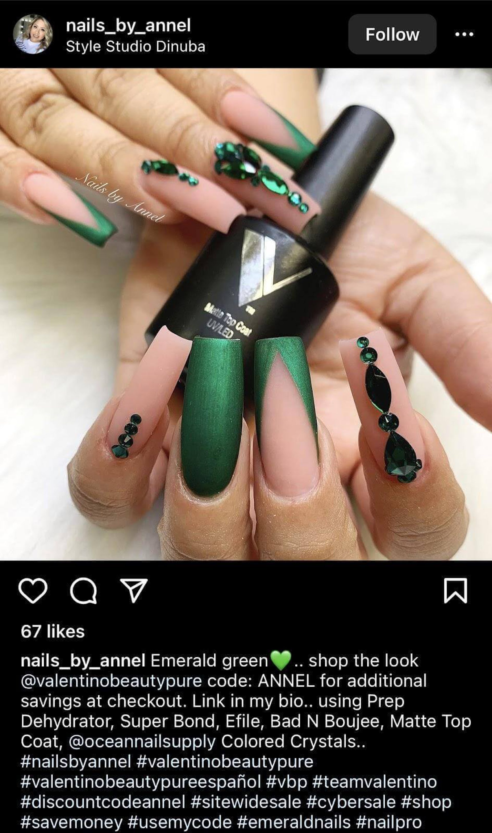 An affiliate marketing Instagram post