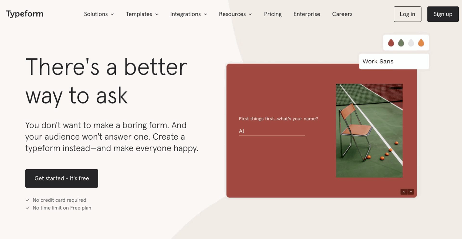 homepage typeform