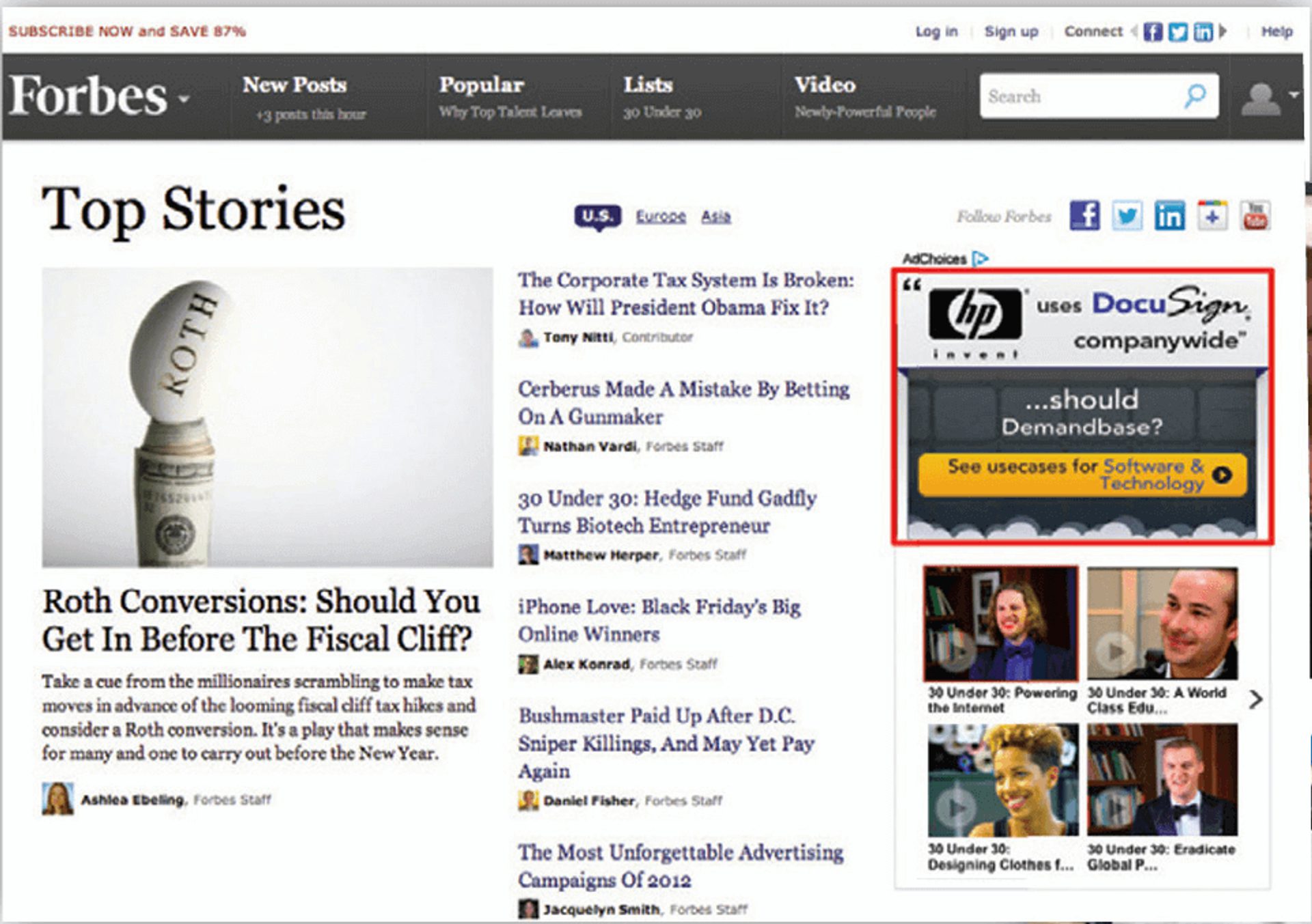 DocuSign Personalized Ad ABM