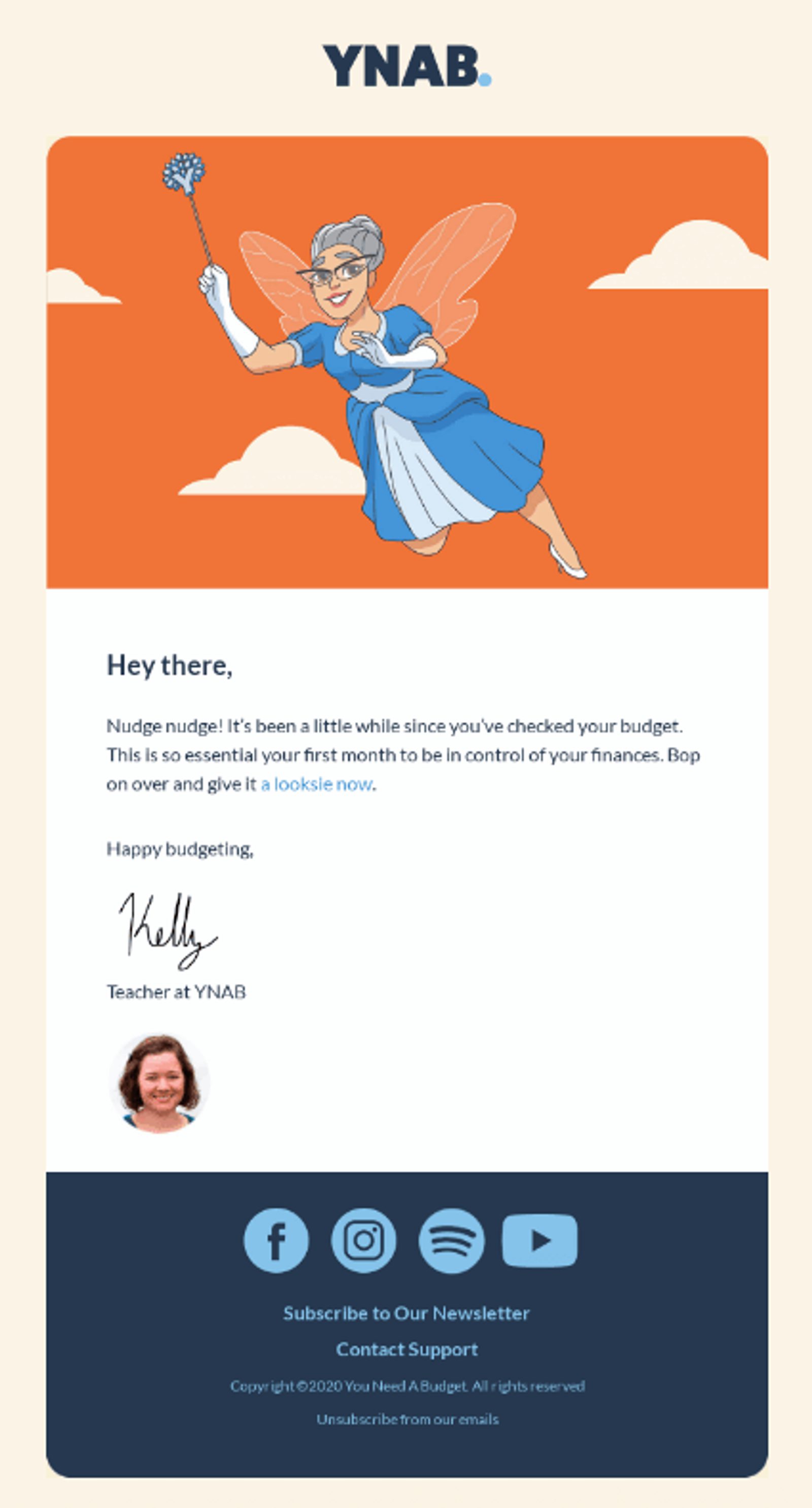 Email from You Need a Budget