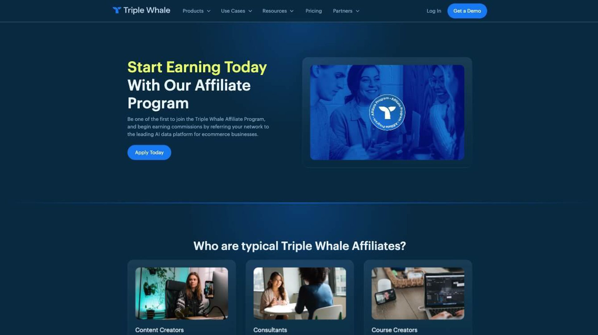 Triple Whale weebsite