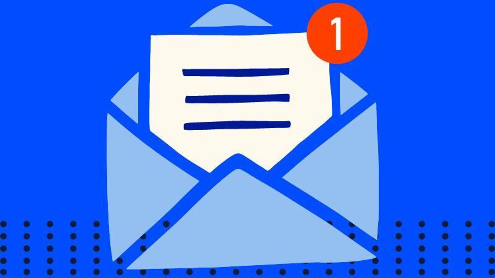 letter in an envelope with a notification icon