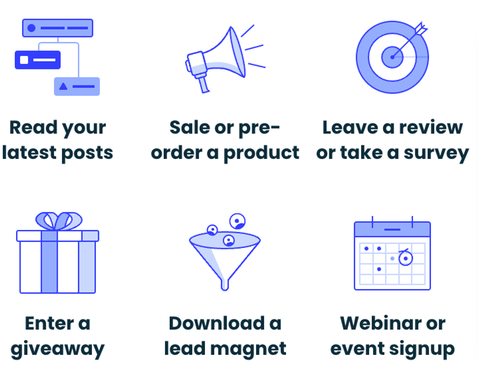 CTA examples for a newsletter