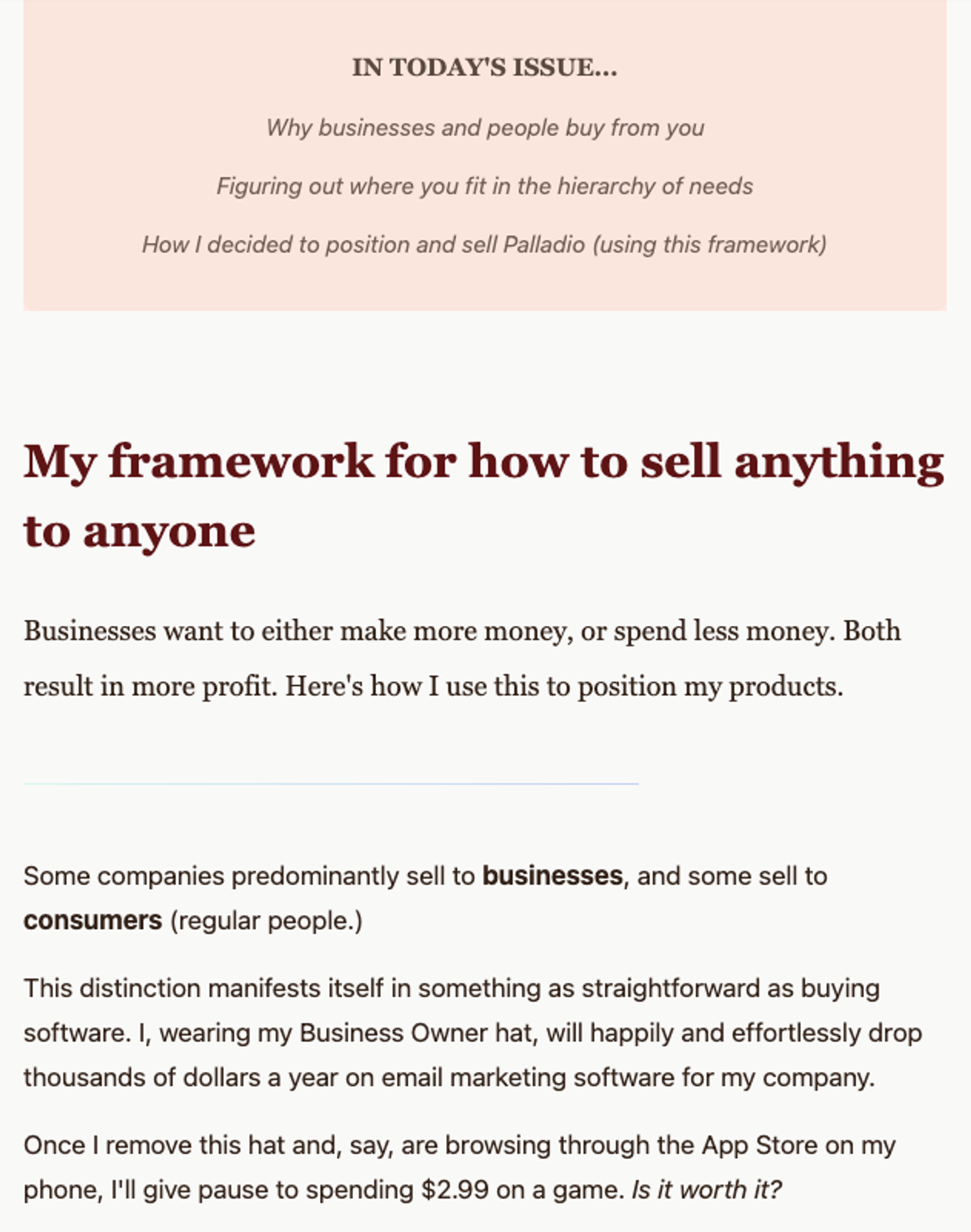 create & sell newsletter