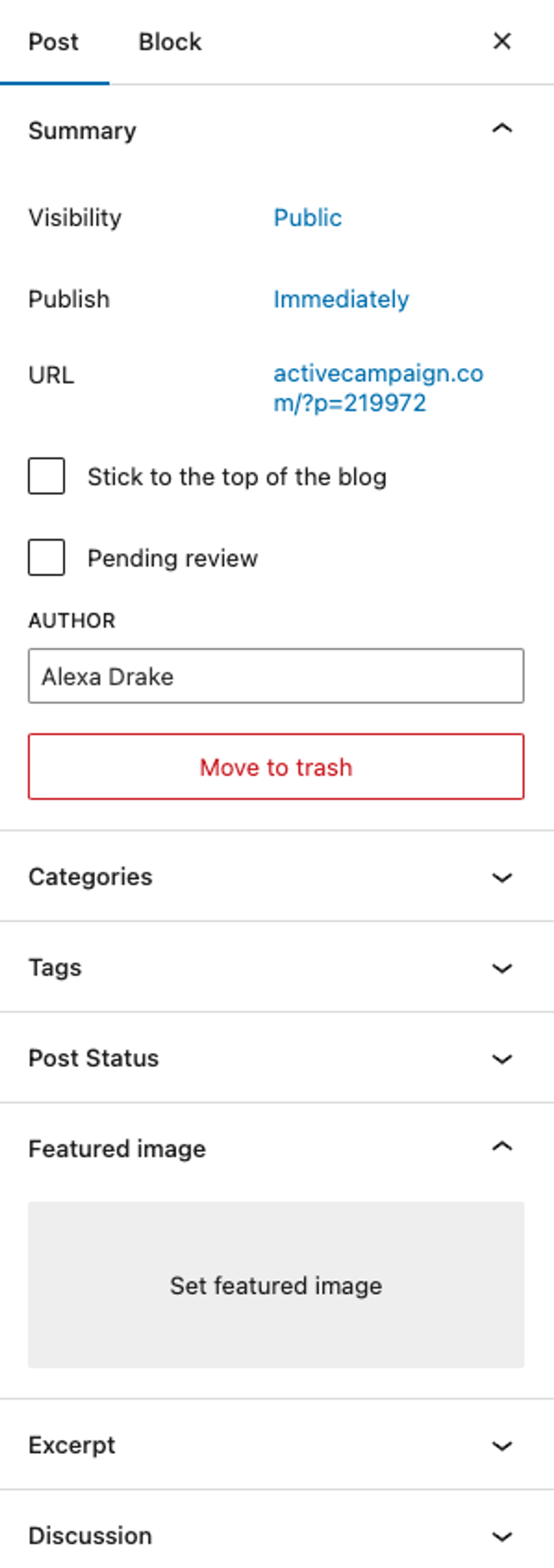 editing block in wordpress