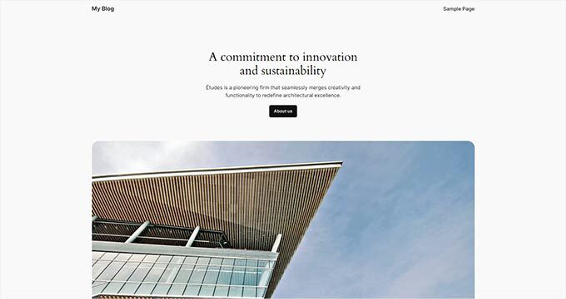 default blog theme on wordpress