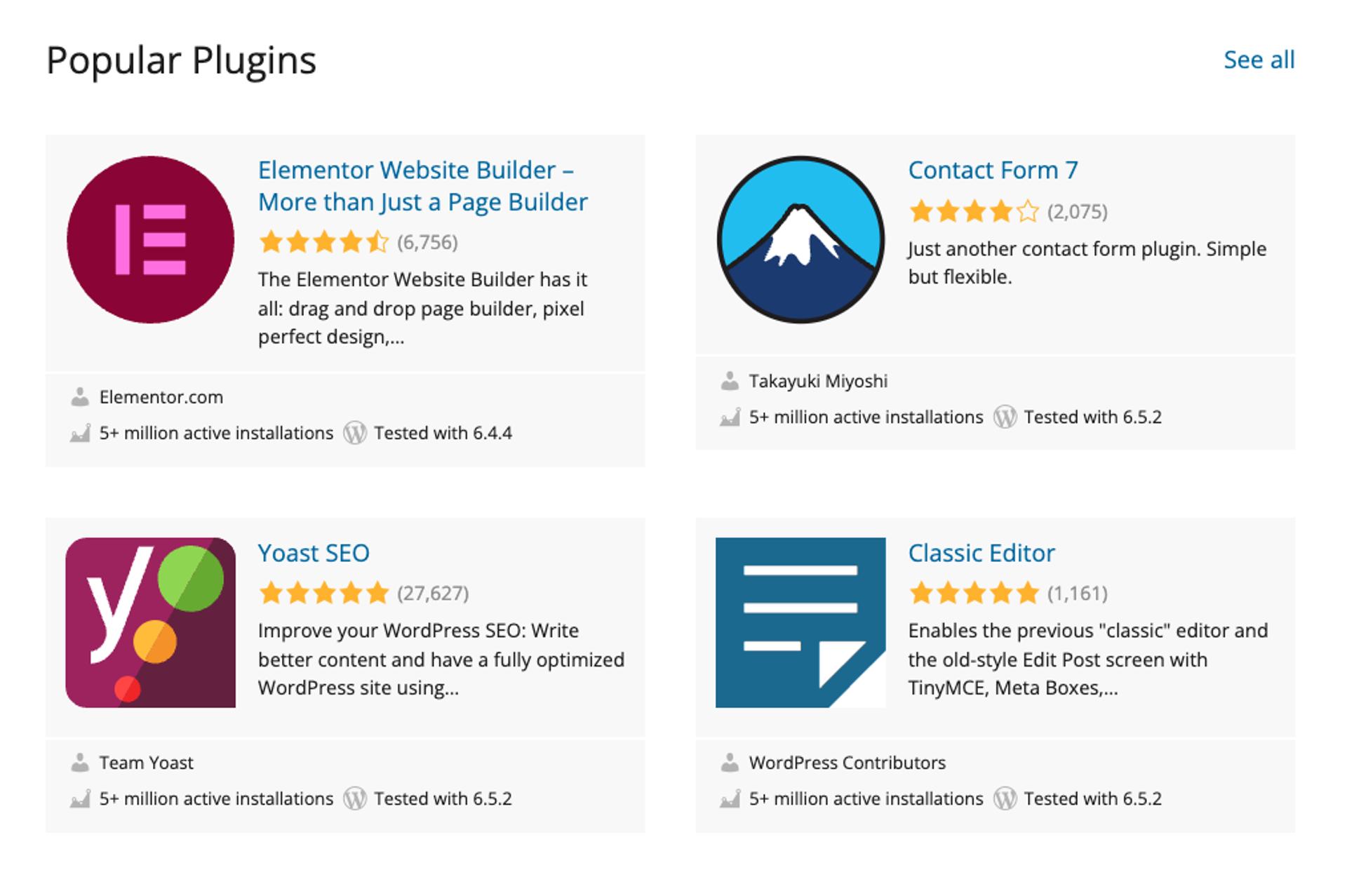 more wordpress plugins