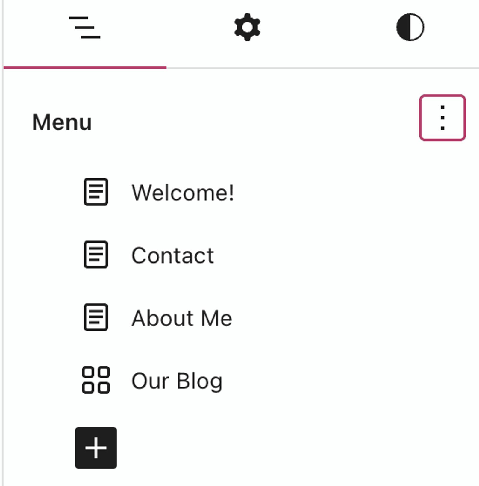 navigation block in wordpress