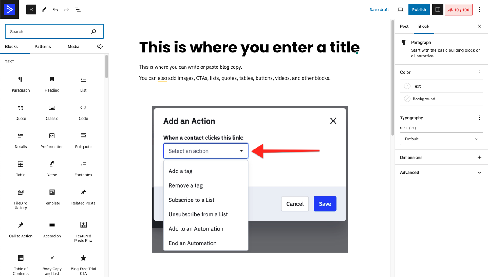 editing a post in wordpress