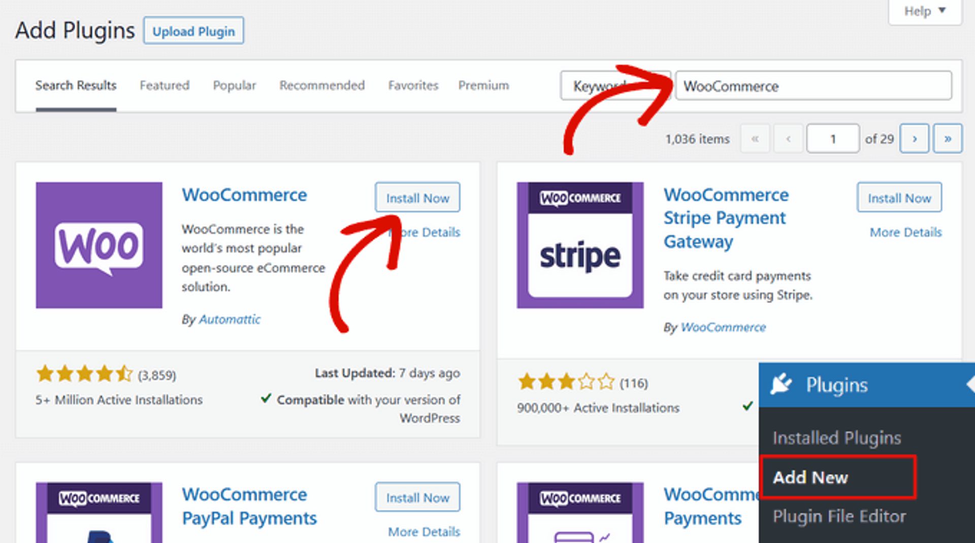 add woocommerce plugin