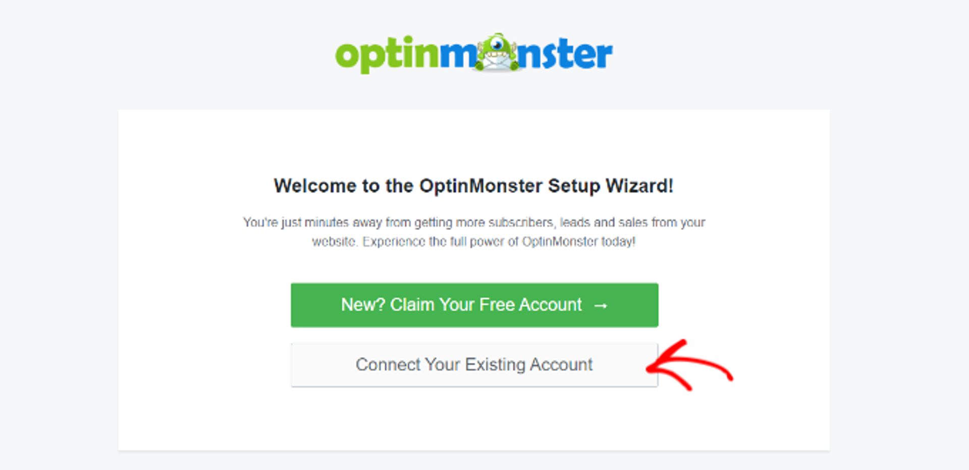 connect your existing account