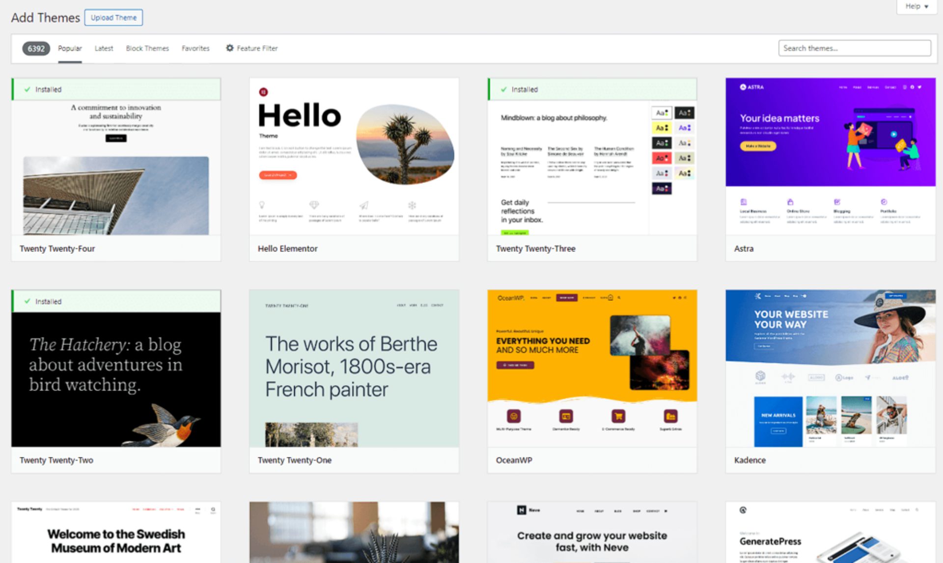 wordpress themes shop