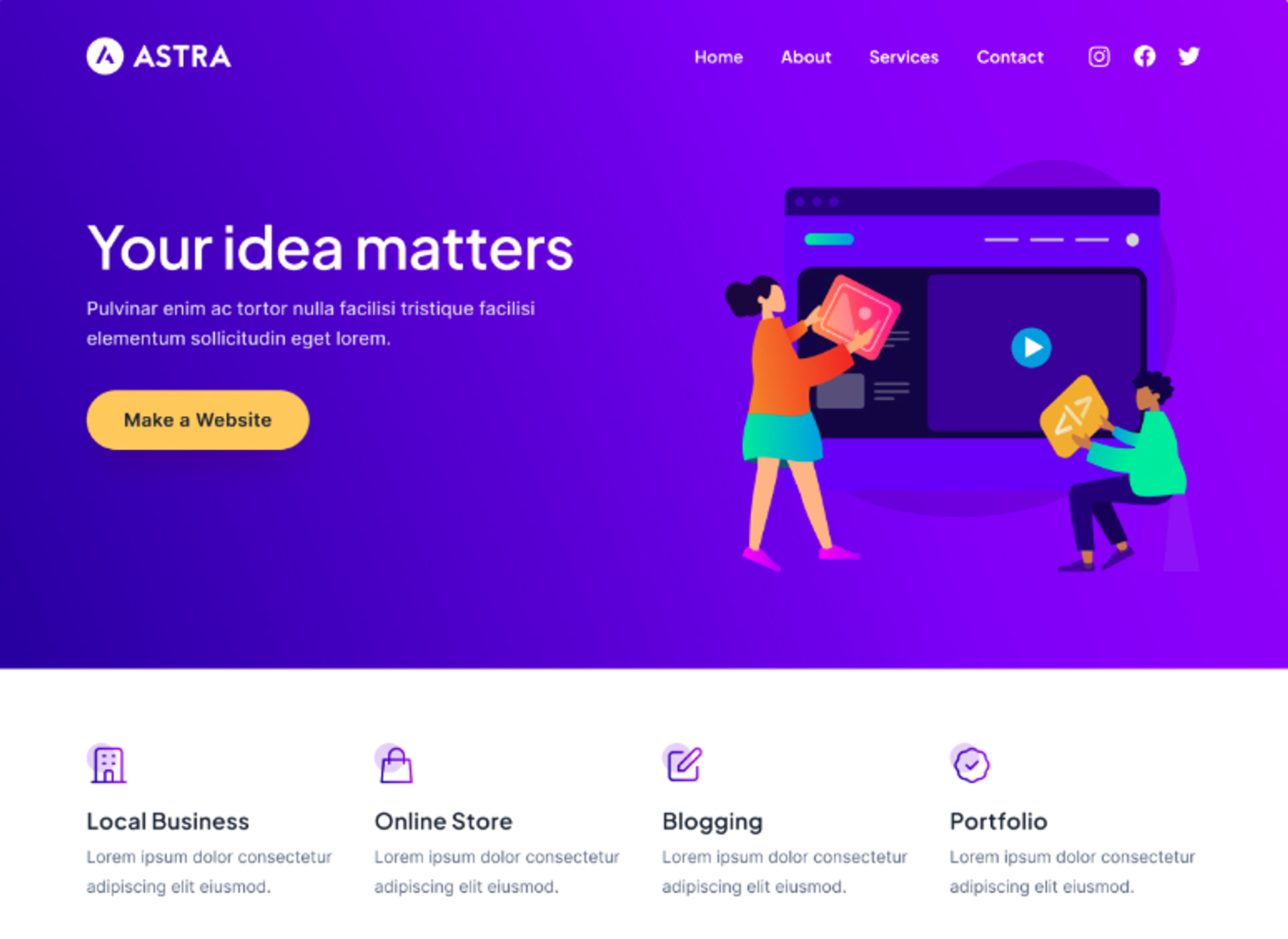 astra wordpress theme