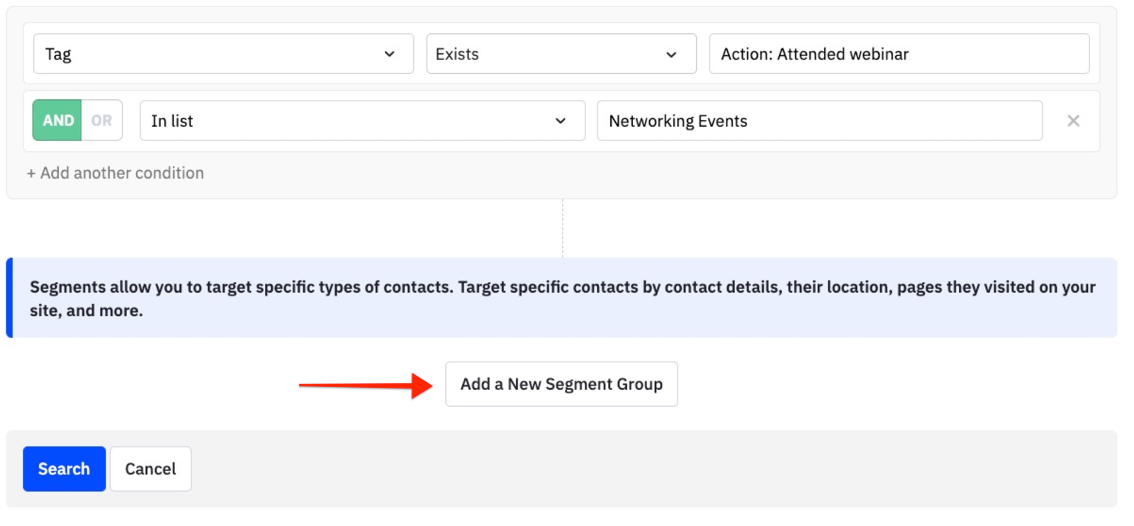 segmenting audience activecampaign