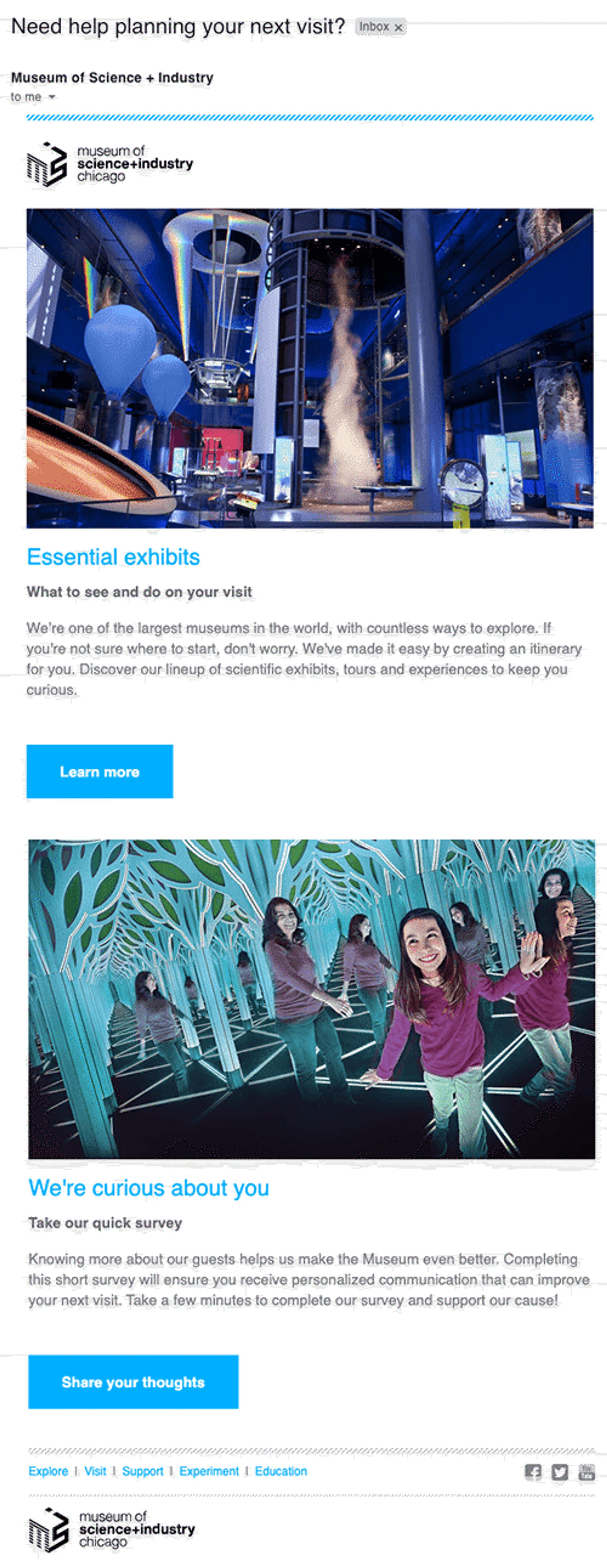 MSI welcome series email