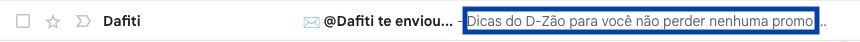 exemplo de preheader de email