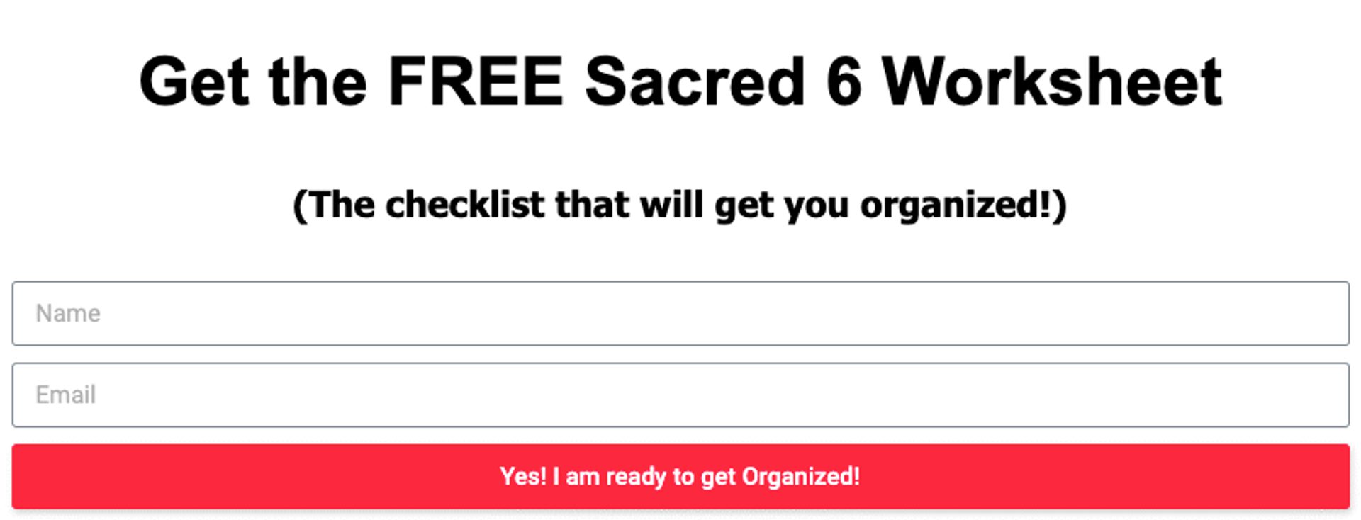 JB Glossinger's lead magnet form on Morning Coach